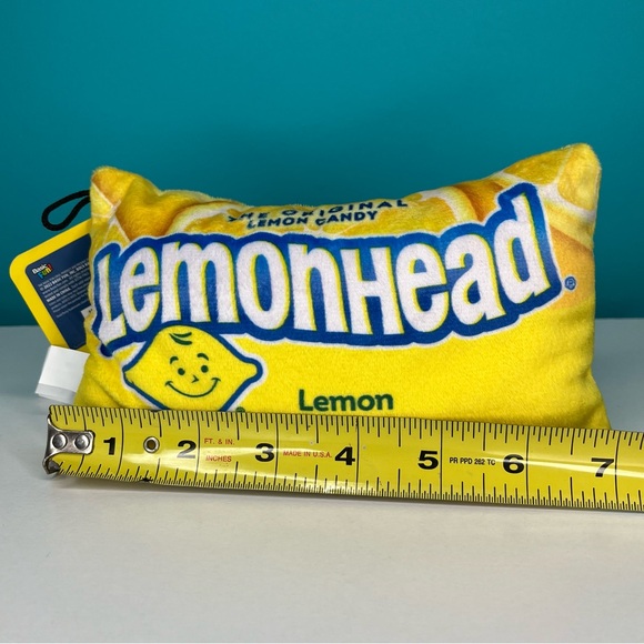 Snacks On Snacks Lemonhead Candy Bag Plush Lemon Head Toy 7” New - Picture 4 of 7
